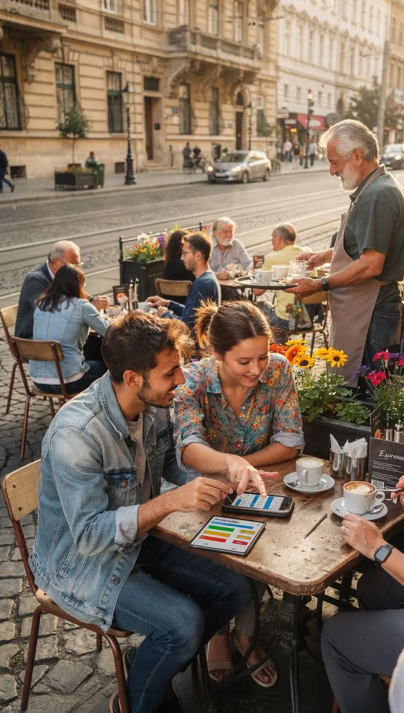 Illusztráció, amely a fenntartható pénzügyi szokások fontosságát hangsúlyozza.